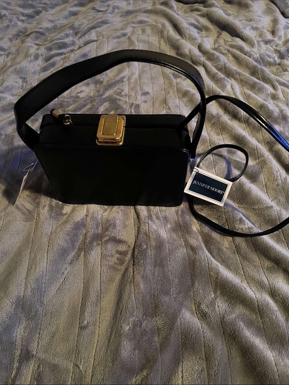 Jennifer Moore Black Shoulder Bag with Sleek Profile